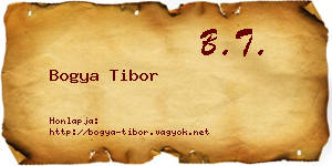 Bogya Tibor névjegykártya